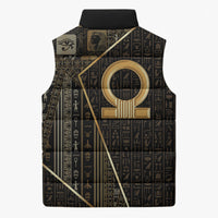 Egypt Shen Ring Sleeveless Puffer Jacket Ancient Mythology Eternally Protecting