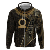 Egypt Shen Ring Zip Hoodie Ancient Mythology Eternally Protecting