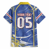 Custom Cape Verde Hawaiian Shirt Blue Shark National Flag
