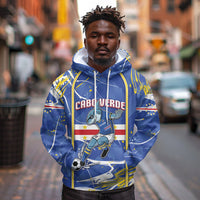 Custom Cape Verde Hoodie Blue Shark National Flag