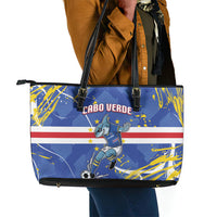 Cape Verde Leather Tote Bag Blue Shark National Flag