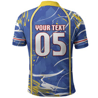 Custom Cape Verde Polo Shirt Blue Shark National Flag
