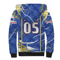 Custom Cape Verde Sherpa Hoodie Blue Shark National Flag