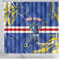 Cape Verde Shower Curtain Blue Shark National Flag