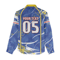 Custom Cape Verde Women Casual Shirt Blue Shark National Flag