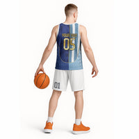 Custom Argentine And Cape Verde Football Basketball Jersey Split Flag Puma Shark Soccer