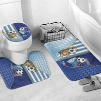 Argentine And Cape Verde Football Bathroom Set Split Flag Puma Shark Soccer