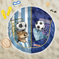 Argentine And Cape Verde Football Beach Blanket Split Flag Puma Shark Soccer