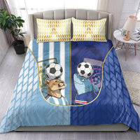 Argentine And Cape Verde Football Bedding Set Split Flag Puma Shark Soccer