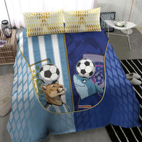 Argentine And Cape Verde Football Bedding Set Split Flag Puma Shark Soccer