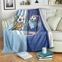 Argentine And Cape Verde Football Blanket Split Flag Puma Shark Soccer
