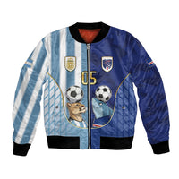 Custom Argentine And Cape Verde Football Bomber Jacket Split Flag Puma Shark Soccer