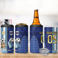 Custom Argentine And Cape Verde Football 4 in 1 Can Cooler Tumbler Split Flag Puma Shark Soccer
