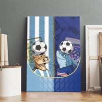 Argentine And Cape Verde Football Canvas Wall Art Split Flag Puma Shark Soccer