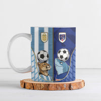 Custom Argentine And Cape Verde Football Ceramic Mug Split Flag Puma Shark Soccer