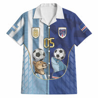 Custom Argentine And Cape Verde Football Hawaiian Shirt Split Flag Puma Shark Soccer