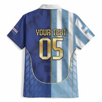 Custom Argentine And Cape Verde Football Hawaiian Shirt Split Flag Puma Shark Soccer