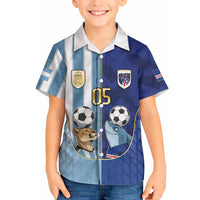 Custom Argentine And Cape Verde Football Hawaiian Shirt Split Flag Puma Shark Soccer