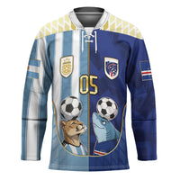 Custom Argentine And Cape Verde Football Hockey Jersey Split Flag Puma Shark Soccer
