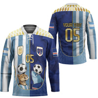 Custom Argentine And Cape Verde Football Hockey Jersey Split Flag Puma Shark Soccer