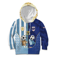Custom Argentine And Cape Verde Football Kid Hoodie Split Flag Puma Shark Soccer