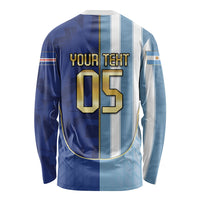 Custom Argentine And Cape Verde Football Long Sleeve Shirt Split Flag Puma Shark Soccer