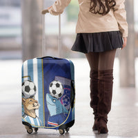 Argentine And Cape Verde Football Luggage Cover Split Flag Puma Shark Soccer