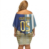 Custom Argentine And Cape Verde Football Off Shoulder Short Dress Split Flag Puma Shark Soccer