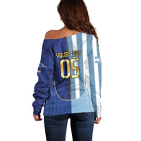 Custom Argentine And Cape Verde Football Off Shoulder Sweater Split Flag Puma Shark Soccer