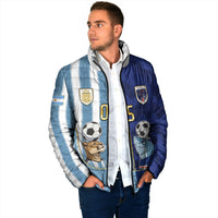 Custom Argentine And Cape Verde Football Padded Jacket Split Flag Puma Shark Soccer