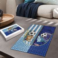 Argentine And Cape Verde Football Puzzle Split Flag Puma Shark Soccer