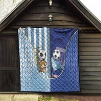 Argentine And Cape Verde Football Quilt Split Flag Puma Shark Soccer