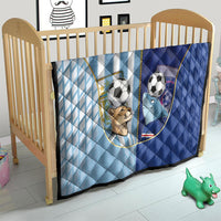 Argentine And Cape Verde Football Quilt Split Flag Puma Shark Soccer