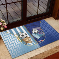 Argentine And Cape Verde Football Rubber Doormat Split Flag Puma Shark Soccer