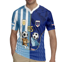 Custom Argentine And Cape Verde Football Rugby Jersey Split Flag Puma Shark Soccer