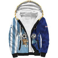 Custom Argentine And Cape Verde Football Sherpa Hoodie Split Flag Puma Shark Soccer