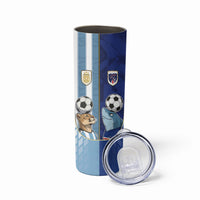 Custom Argentine And Cape Verde Football Skinny Tumbler Split Flag Puma Shark Soccer