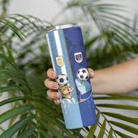 Custom Argentine And Cape Verde Football Skinny Tumbler Split Flag Puma Shark Soccer