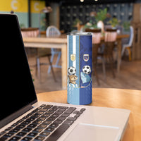 Custom Argentine And Cape Verde Football Skinny Tumbler Split Flag Puma Shark Soccer