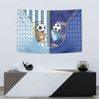 Argentine And Cape Verde Football Tapestry Split Flag Puma Shark Soccer