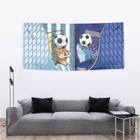 Argentine And Cape Verde Football Tapestry Split Flag Puma Shark Soccer