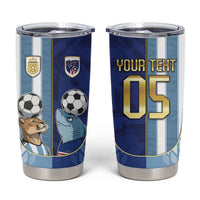 Custom Argentine And Cape Verde Football Tumbler Cup Split Flag Puma Shark Soccer
