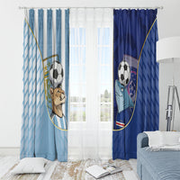 Argentine And Cape Verde Football Window Curtain Split Flag Puma Shark Soccer