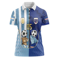 Custom Argentine And Cape Verde Football Women Polo Shirt Split Flag Puma Shark Soccer