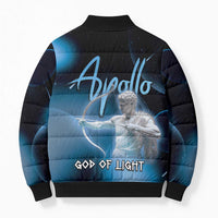 Ancient Greek Apollo Bomber Puffer Jacket God Of Archery - Wonder Print Shop