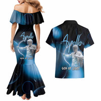 Ancient Greek Apollo Couples Matching Mermaid Dress and Hawaiian Shirt God Of Archery - Wonder Print Shop
