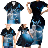 Ancient Greek Apollo Family Matching Short Sleeve Bodycon Dress and Hawaiian Shirt God Of Archery - Wonder Print Shop