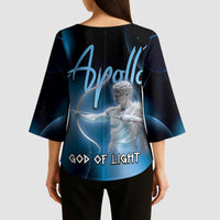 Ancient Greek Apollo Kimono Sleeve Blouse God Of Archery - Wonder Print Shop