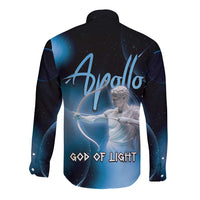 Ancient Greek Apollo Long Sleeve Button Shirt God Of Archery - Wonder Print Shop