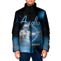 Ancient Greek Apollo Padded Jacket God Of Archery - Wonder Print Shop